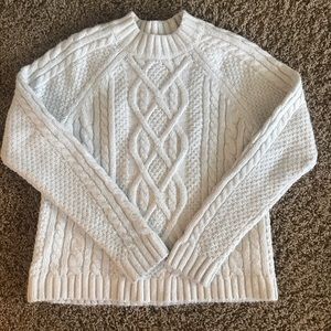 A & F cream sweater